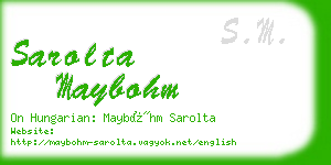 sarolta maybohm business card