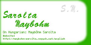 sarolta maybohm business card